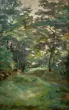 Sous-bois by Marie Bracquemond, Huile sur panneau, sold Oct 2024