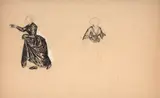 Etude de robes by Félix Bracquemond, Fusain et rehauts de craie blanche sur traits de crayon, sold Oct 2024