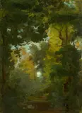 Etude de sous-bois by Félix Bracquemond, Huile sur papier marouflé sur toile, sold Oct 2024