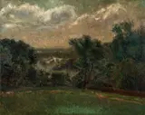 Paysage by Marie Bracquemond, Huile sur toile, sold Oct 2024