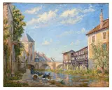 Les laveuses à Moret by Francis Picabia, 1904, Huile sur toile, sold Dec 2024