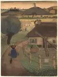 Paysage de Bretagne by Jan Verkade, circa 1892-1893, Gouache, aquarelle, encre et crayon sur papier, sold Dec 2024