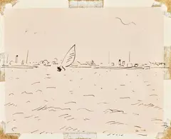 Voiliers au large by Albert Marquet, Encre sur papier, sold Dec 2024