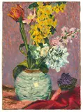 Bouquet de fleurs dans un vase by Auguste Herbin, 1904, Huile sur toile, sold Dec 2024