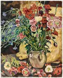 Bouquet de pavots by Louis Valtat, 1930, Huile sur toile, sold Dec 2024