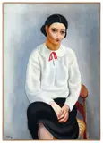 Femme au corsage blanc by Moïse Kisling, 1924, Huile sur toile, sold Dec 2024