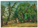 Ferme dans un sous bois by Isaac Antcher, circa 1941-1942, Huile sur panneau, sold Dec 2024