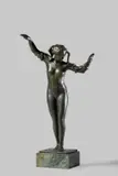 La danseuse au serpent by Paul Landowski, 1914, Bronze à patine brune, sold Dec 2024