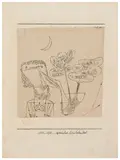 Gerüche beim halben Mond by Paul Klee, 1924, Encre sur papier contrecollé sur carton, sold Dec 2024