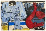 Chute de Barcelone by Charles-Edouard Jeanneret dit Le Corbusier, 1938, Pastel gouaché, encre et crayon sur papier, sold Dec 2024