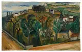 Paysage by Valentine Prax, circa 1920, Huile sur toile, sold Dec 2024