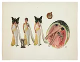 Ensemble de deux collages sur papier by Georges Hugnet, Collage sur papier, sold Dec 2024