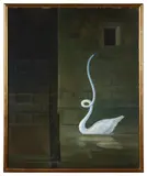 Le poème inachevé by Jane Graverol, 1970, Huile sur panneau d'isorel, sold Dec 2024