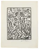 A woman’s face with Nature’s own hand painted… pour les Sonnets de Shakespeare by André Masson, circa 1944-1945, Encre de Chine sur papier fort, sold Dec 2024