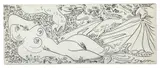 Dessin érotique by André Masson, circa 1965, Feutre sur papier, sold Dec 2024
