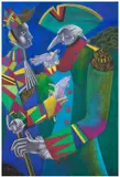 Carnaval de Saint-Pétersbourg by Mihail Chemiakin, 1985, Pastel sur papier, sold Dec 2024