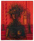 Portrait énigmatique by Jean Carzou, 1973, Huile sur toile, sold Dec 2024