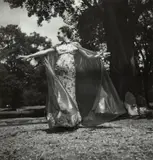 Mode [robe fleurie et cape], c. 1935 by dite Dora Maar Henriette Theodora Markovitch, Treize épreuves argentiques d'époque, tirées par contact, contrecollées sur pochettes en papier cristal,, sold Dec 2024