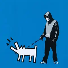 Choose Your Weapon (Blue) by Banksy, 2010, Sérigraphie en couleurs, sold Nov 2024