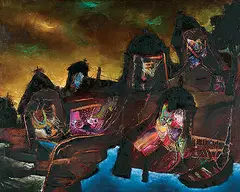 Untitled by Manu Parekh, Oil on canvas, sold Sep 2012