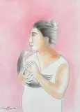 Untitled by Manjit Bawa, Pastel on paper, sold Sep 2012