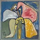 Untitled by Jogen Chowdhury, Oil on canvas pasted on board, sold Sep 2012