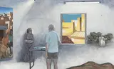 Studio Ghosts by Sudhir Patwardhan, Acrylic on canvas, offered Sep 2012