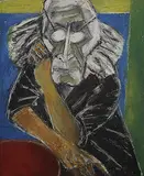 Self Portrait by Paritosh Sen, Oil on canvas, sold May 2012