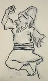 Untitled by Krishen Khanna, Pencil on paper, sold May 2012