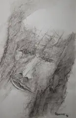 Untitled by Akbar Padamsee, Charcoal and watercolour on paper, sold May 2012
