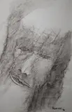 Untitled by Akbar Padamsee, Charcoal and watercolour on paper, sold May 2012