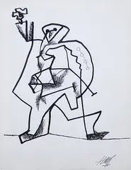 Untitled by Himmat Shah, Ink on paper, sold May 2012