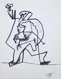 Untitled by Himmat Shah, Ink on paper, sold May 2012