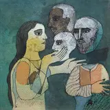 The Displaced Heads by Badri Narayan, Watercolour and ink on paper, sold May 2012