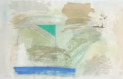 Untitled by Prabhakar Barwe, Watercolour and ball pen on paper, sold May 2012