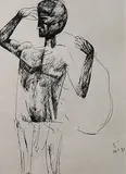 Untitled by Somnath Hore, Ink on paper, sold May 2012