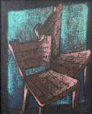 Untitled by Yusuf Arakkal, Acrylic on fabric pasted on board, sold May 2012