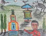 Leh by Madhvi Parekh, Pastel on paper, offered May 2012