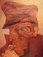 Untitled by Krishen Khanna, Oil on canvas, sold May 2012
