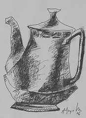 Untitled by K. M. Adimoolam, Ink on paper, offered May 2012