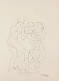 Untitled by K. K. Hebbar, Ink on paper, sold Jun 2012