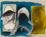 Madhuri-Mother-Madonna by M. F. Husain, Watercolour on paper, sold Jun 2012