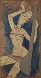 Untitled by M. F. Husain, Acrylic on canvas, sold Jun 2012