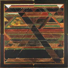 Encountre by S. H. Raza, Acrylic on canvas, sold Jun 2012