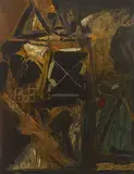Night by S. H. Raza, Acrylic on cardboard, sold Jun 2012