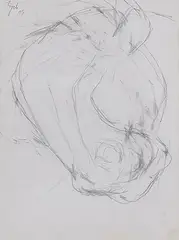 Untitled by Tyeb Mehta, Pencil on paper, sold Jun 2012
