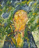 Portrait of H.K. (Harold Kovner) by F. N. Souza, Oil on canvas board, sold Jun 2012