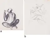 Untitled by Manjit Bawa, a) Ink on paper pasted in board, sold Jun 2012
