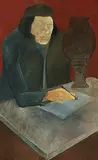 In Search of an Ancestor by Krishen Khanna, Oil on canvas, sold Jun 2012