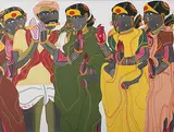 Untitled by Thota Vaikuntam, Acrylic on canvas, sold Jun 2012
